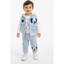 Gigi Giyim Fil Detaylı 3'lü Erkek Çocuk Takım