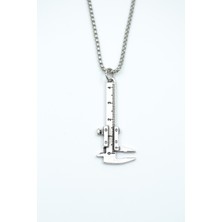 IDR Kumpas Gümüş Kaplama Örme Zincir Kolye