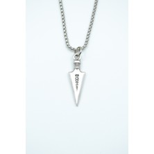 IDR Ok ucu Gümüş Kaplama Örme Zincir Kolye