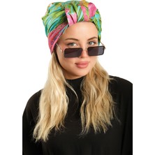 Hürrem Bone Yağ Yeşili Pratik Hazır Geçmeli Tesettür Bone Ipek Desenli 2410_36