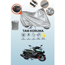 Dokaca Gri Arka Çanta Uyumlu Motolux Ist 34 Uyumlu Motor Brandası, Koruyucu Örtü