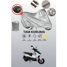 Dokaca Gri Arka Çanta Uyumlu Motolux Rossi Rs Uyumlu Motor Brandası, Koruyucu Örtü