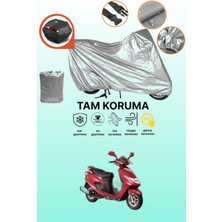 Dokaca Gri Arka Çanta Uyumlu Suzuki An 125 Hk Uyumlu Motor Brandası, Koruyucu Örtü