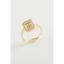 Gümüş Takıcım Baget Taşlı Yüzük