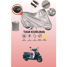 Dokaca Gri Arka Çanta Uyumlu Honda Spacy 125 Uyumlu Motor Brandası, Koruyucu Örtü
