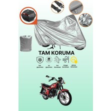 Dokaca Gri Arka Çanta Uyumlu Kanuni Seyhan 125 Uyumlu Motor Brandası, Koruyucu Örtü