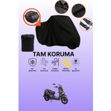 Dokaca Siyah Arka Çanta Uyumlu Altai F2MAX 50 Plus Uyumlu Motosiklet Brandası, Koruyucu Örtü