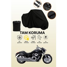 Dokaca Siyah Suzuki Vzr 1800 Intruder Uyumlu Motor Branda, Koruyucu Örtü, Motosiklet Brandası