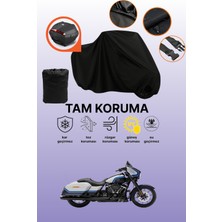 Dokaca Siyah Arka Çanta Uyumlu Harley-Davidson Street Glide St Uyumlu Motosiklet Brandası, Koruyucu Örtü