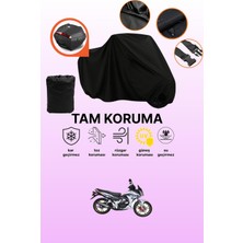 Dokaca Siyah Arka Çanta Uyumlu Yuki Yk 100-2A Apollo Uyumlu Motosiklet Brandası, Koruyucu Örtü