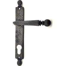 BYZM Antika Tarz Dekoratif Pirinç Misket Oda Kapı Kolu - 245X34 Mm, Oksit