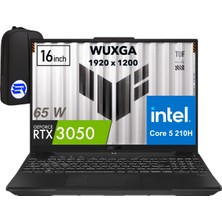 Asus Tuf Gaming F16 FX607VJ-RL033EP2 Intel Core 5-210H 32GB 512GB SSD RTX3050 6gb 16 Inç Full Hd+ 144Hz + Elektropasaj Çanta