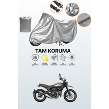 Dokaca Gri Ducati Scrambler Urban Enduro Uyumlu Motosiklet Brandası, Koruyucu Örtü, Motor Branda