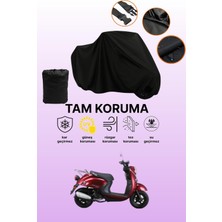 Dokaca Siyah Rks Pollo 50 Uyumlu Motor Branda, Koruyucu Örtü, Motosiklet Brandası