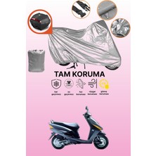 Dokaca Gri Arka Çanta Uyumlu Honda Beat Uyumlu Motor Brandası, Koruyucu Örtü