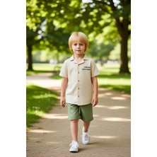 PayBuy Erkek Çocuk Pamuklu Rahat Gömlek ve Şort Takımı Yaz Günleri Için Ideal Kaliteli Şık Rahat