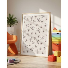 Fuart.Co Vintage Çiçekler Desen Halinde Dijital Baskı Vintage Poster (Çerçevesiz) VIFU