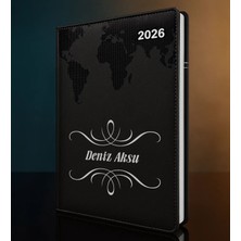 Bk Gift Kişiye Özel Isimli Termo Sert Kapak 2026 Siyah Ajanda -1, Öğretmenler Günü Hediyesi, Yeni Iş Hediyesi