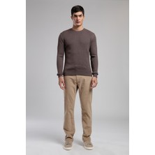 Lee Cooper Ricky Yüksek Bel Düz Kesim Düz Paça Bej Erkek Pantolon