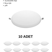 Horoz Aydınlatma Horoz Stella-36 Sıva Altı Ayarlanabilir 36 Watt LED Panel | Beyaz Işık - 10’lu Paket