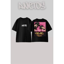 Anetos Breaking Bad Tasarım Sırt Baskılı Pamuk Siyah Oversize T-Shirt