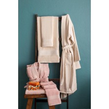 Apricitas Home Lotus Bambu Aile Bornoz Seti Blush-Ekru