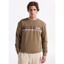 Lee Bisiklet Yaka Haki Erkek Sweatshırt L2520099801 Haki Sweatshirt