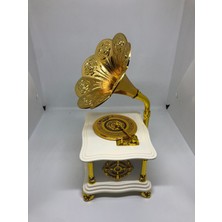 Lebron Gramofon Müzik Kutusu Beyaz