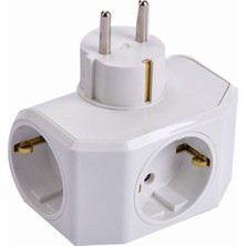 Viko Yonca Plus Beyaz Üçlü Topraklı Priz 2 Adet