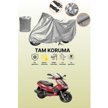 Dokaca Gri Gilera Runner 180 Uyumlu Motosiklet Brandası, Koruyucu Örtü, Motor Branda