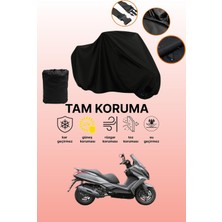 Dokaca Siyah Kymco Downtown 125I Uyumlu Motor Branda, Koruyucu Örtü, Motosiklet Brandası