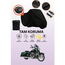 Dokaca Siyah Arka Çanta Uyumlu Harley-Davidson Cvo Road King Uyumlu Motosiklet Brandası, Koruyucu Örtü