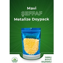 Mavi Şeffaf Metalize Doypack 250 - 9X14CM