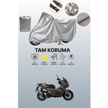 Dokaca Gri Yuki Adventure 150 Uyumlu Motosiklet Brandası, Koruyucu Örtü, Motor Branda