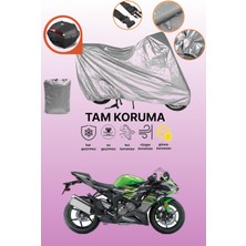 Dokaca Gri Arka Çanta Uyumlu Kawasaki Ninja Zx-6r Uyumlu Motor Brandası, Koruyucu Örtü