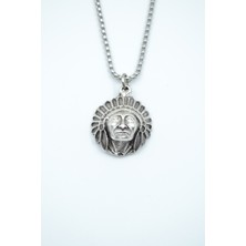 IDR Kızılderili Gümüş Kaplama Örme Zincir Kolye