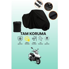 Dokaca Siyah Yuki Active 50 Uyumlu Motor Branda, Koruyucu Örtü, Motosiklet Brandası