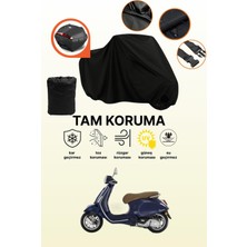 Dokaca Siyah Arka Çanta Uyumlu Vespa Primavera 150 Uyumlu Motosiklet Brandası, Koruyucu Örtü