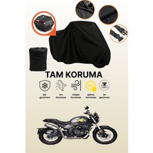 Dokaca Siyah Arka Çanta Uyumlu Voge 525 R Uyumlu Motosiklet Brandası, Koruyucu Örtü