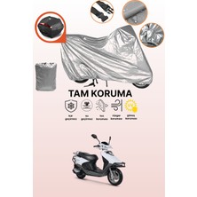 Dokaca Gri Arka Çanta Uyumlu Rks Spontini 125 Uyumlu Motor Brandası, Koruyucu Örtü