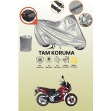 Dokaca Gri Arka Çanta Uyumlu Kral Motor KR-100-16 Uyumlu Motor Brandası, Koruyucu Örtü