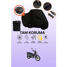 Dokaca Siyah Arka Çanta Uyumlu Altai Tank X125 Uyumlu Motosiklet Brandası, Koruyucu Örtü
