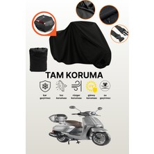 Dokaca Siyah Arka Çanta Uyumlu Motolux Americano 125 Uyumlu Motosiklet Brandası, Koruyucu Örtü