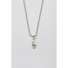 IDR Sanrio My Melody Kolye - Örme İthal Zincirli Unisex Gümüş Kaplama - 60 cm