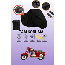 Dokaca Siyah Arka Çanta Uyumlu Jawa Cz 350 Uyumlu Motosiklet Brandası, Koruyucu Örtü