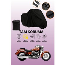 Dokaca Siyah Honda Vt 750 Shadow Ace Uyumlu Motor Branda, Koruyucu Örtü, Motosiklet Brandası