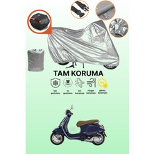 Dokaca Gri Arka Çanta Uyumlu Vespa Primavera 150 Uyumlu Motor Brandası, Koruyucu Örtü