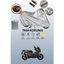 Dokaca Gri Arka Çanta Uyumlu Yuki LB150T-8 Uyumlu Motor Brandası, Koruyucu Örtü