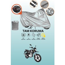 Dokaca Gri Arka Çanta Uyumlu Yuki Yk 150-9 Goldfox Uyumlu Motor Brandası, Koruyucu Örtü