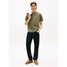 Tommy Hilfiger Bisiklet Yaka Yeşil Erkek T-Shirt MW0MW37508PLI_LIGHT Interlock Tee